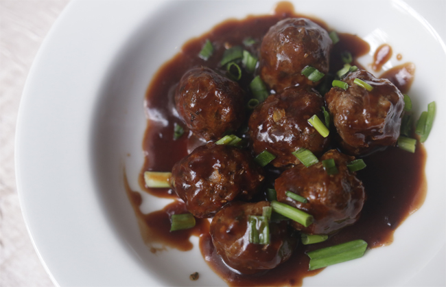 Homemade Meatballs in Burgundy Sauce